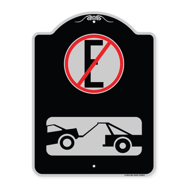 Spanish Parking Control No Estacionar Heavy-Gauge Aluminum Architectural Sign, 24" H, BS-1824-22883